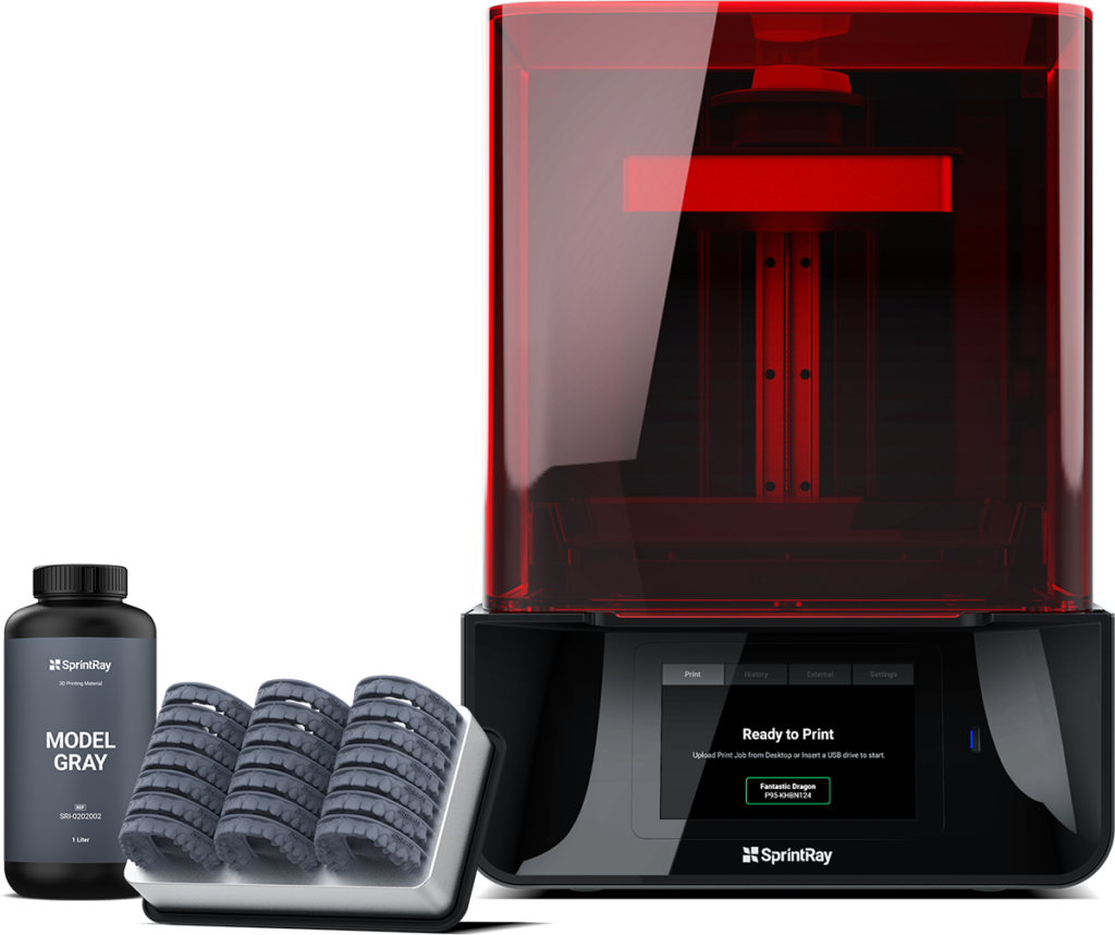 Dental 3D Printer Buyer's Guide - Sprintray Materials Pro Aligners MoDel 1024x858