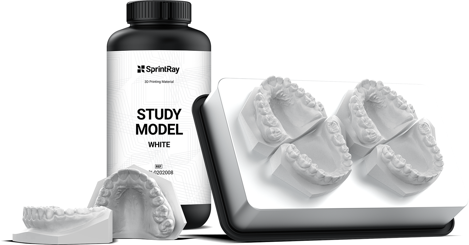 Image for SprintRay Study Model White 3D printing resin for dental models